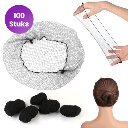 100 Stuks Haarnetjes Zwart