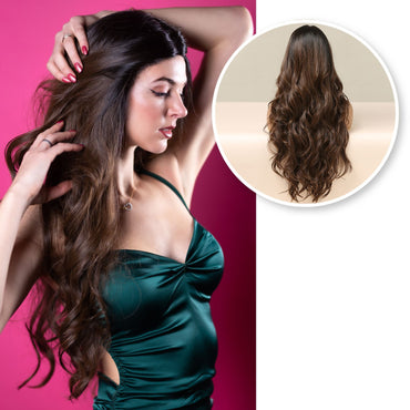 Luxe Bruine Pruik Front Lace Wig - 60 cm Pruik Sassy Goods