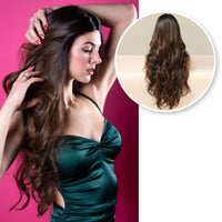 Luxe Bruine Pruik Front Lace Wig - 60 cm Pruik Sassy Goods