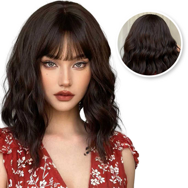 Korte Pruik Kastanjebruin - 35 cm