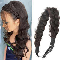 Gevlochten Haarband – Verstelbaar | Donkerbruin vlechtband Sassy Goods