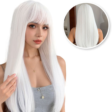 Pruik Wit Lang Pruik Sassy Goods