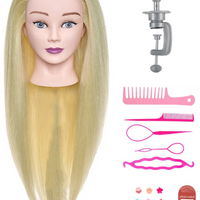 Blond Oefenhoofd Kappershoofd 50% Echt Haar