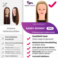 Donkerblond Oefenhoofd Kappershoofd Oefenhoofd Sassy Goods
