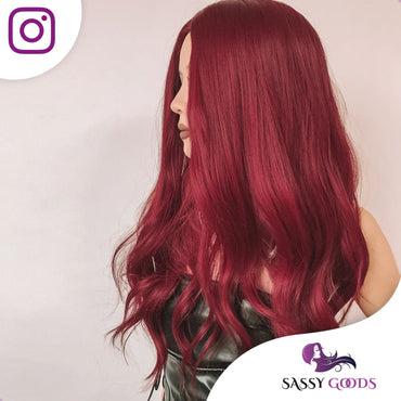 Rode Pruik Lang Haar Pruik Sassy Goods