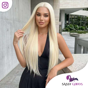 Luxe Ultra Lange Blonde Pruik Front Lace Wig