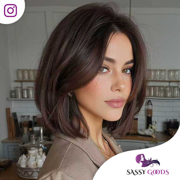 Luxe Bruine Pruik Front Lace Wig - 25 cm