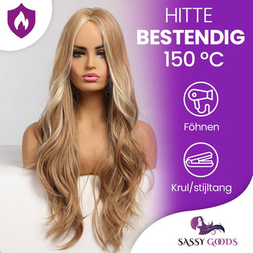 Blonde Pruik met Highlights Pruik Sassy Goods