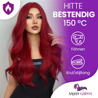 Rode Pruik Lang Haar Pruik Sassy Goods