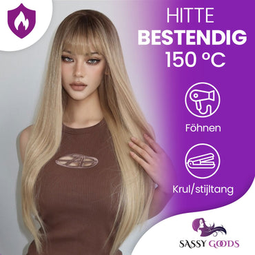 Blonde Pruik Steil 70 cm Pruik Sassy Goods