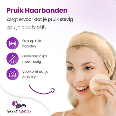 2 x Anti Slip Pruik Band Pruik Accessoires Sassy Goods