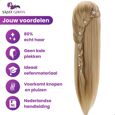 Donkerblond Oefenhoofd Kappershoofd Oefenhoofd Sassy Goods