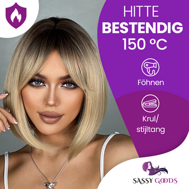 Blonde Pruik Kort 30 cm