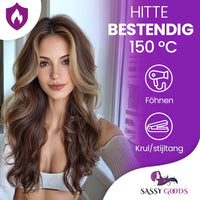 Luxe Bruine Pruik Front Lace Wig - 60 cm Pruik Sassy Goods
