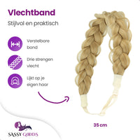 Gevlochten Haarband – Verstelbaar | Blond vlechtband Sassy Goods