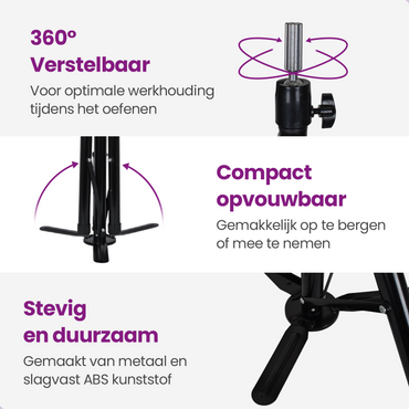 Oefenhoofd Standaard Verstelbaar met Tas – Professioneel Statief