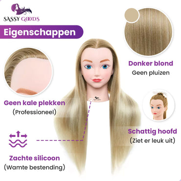 Blond Ombre Oefenhoofd Kappershoofd Oefenhoofd Sassy Goods