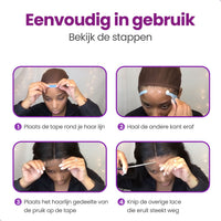 Pruikentape Dubbelzijdig Transparant 2 Stuks Pruik Sassy Goods