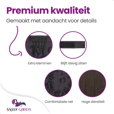 Ponytail Extensions Bruin Steil - Paardenstaart 70 cm Haarextensies Sassy Goods