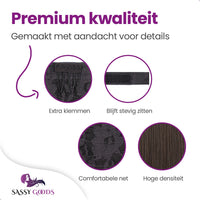 Ponytail Extensions Bruin Steil - Paardenstaart 70 cm Haarextensies Sassy Goods
