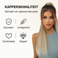 Wrap Around Ponytail Haar Extensions Paardenstaart Extension - As Blond - Steil - 60 cm Haarextensies Sassy Goods