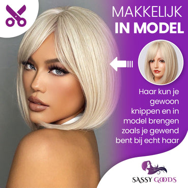 Ombre As Blonde Pruik Kort Pruik Sassy Goods