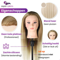Blond Ombre Oefenhoofd Kappershoofd Oefenhoofd Sassy Goods