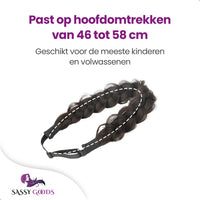 Gevlochten Haarband – Verstelbaar | Donkerbruin vlechtband Sassy Goods