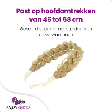Gevlochten Haarband – Verstelbaar | Blond vlechtband Sassy Goods