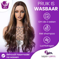 Luxe Bruine Pruik Front Lace Wig - 60 cm Pruik Sassy Goods