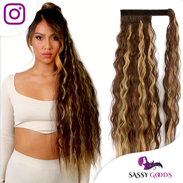 Ponytail Extension Blond & Bruin Haarextensies Sassy Goods