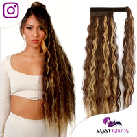 Ponytail Extension Blond & Bruin Haarextensies Sassy Goods