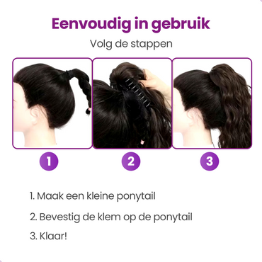 Ponytail Extensions Zwart 45 cm