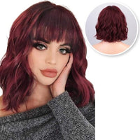 Rode Pruik - Pruiken Dames - Wig - Verstelbaar - Kort Haar - Rood - 35 cm Pruik Sassy Goods