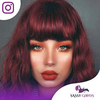 Rode Pruik - Pruiken Dames - Wig - Verstelbaar - Kort Haar - Rood - 35 cm Pruik Sassy Goods