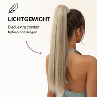 Wrap Around Ponytail Haar Extensions Paardenstaart Extension - As Blond - Steil - 60 cm Haarextensies Sassy Goods