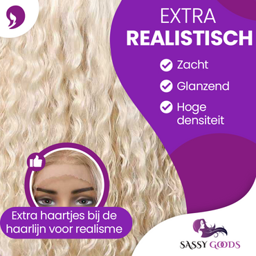 Luxe Blonde Lace Wig met Krullen