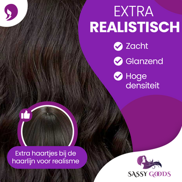 Korte Pruik Kastanjebruin - 35 cm