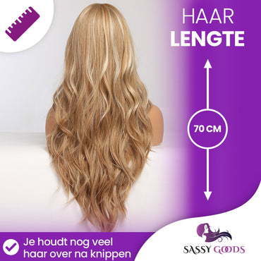 Blonde Pruik met Highlights Pruik Sassy Goods