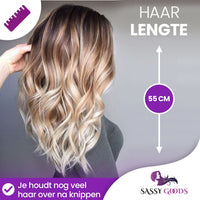 Luxe Ombre LichtBruin & Blonde Front Lace Wig - 55 cm Pruik Sassy Goods