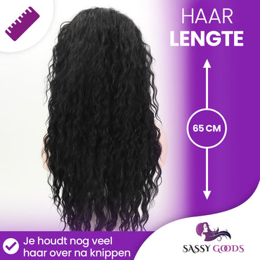 Zwarte Krullen Pruik Pruik Sassy Goods