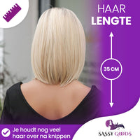 Luxe Ombre Blonde Front Lace Wig Kort Steil 35cm Pruik Sassy Goods