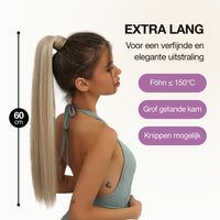 Wrap Around Ponytail Haar Extensions Paardenstaart Extension - As Blond - Steil - 60 cm Haarextensies Sassy Goods