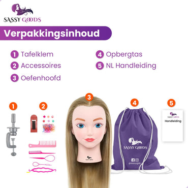 Blond Ombre Oefenhoofd Kappershoofd Oefenhoofd Sassy Goods