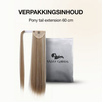 Wrap Around Ponytail Haar Extensions Paardenstaart Extension - As Blond - Steil - 60 cm Haarextensies Sassy Goods