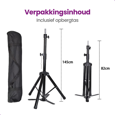 Oefenhoofd Standaard Verstelbaar met Tas – Professioneel Statief