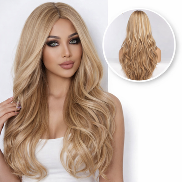 Blonde Pruik met Highlights