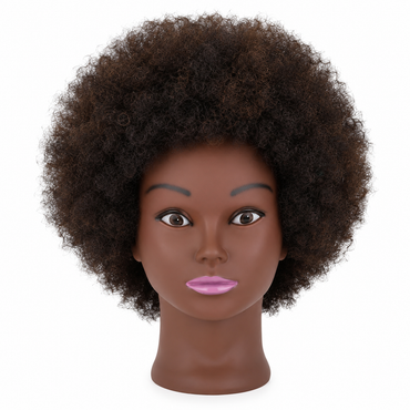 Afro Kappershoofd 100% Echt Haar - 15 cm