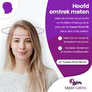 Donkerblonde Pruik Halflang