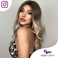 Luxe Ombre LichtBruin & Blonde Front Lace Wig - 55 cm Pruik Sassy Goods